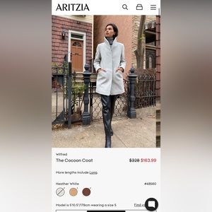 Wilfred Aritzia black cocoon coat